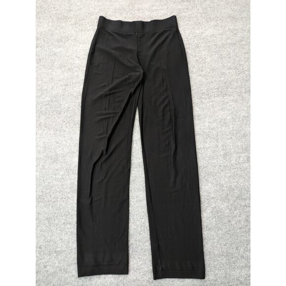 Eileen Fisher XS Washable Stretch Crepe Slim Ankle Pant USA High Waisted Black - Picture 1 of 14